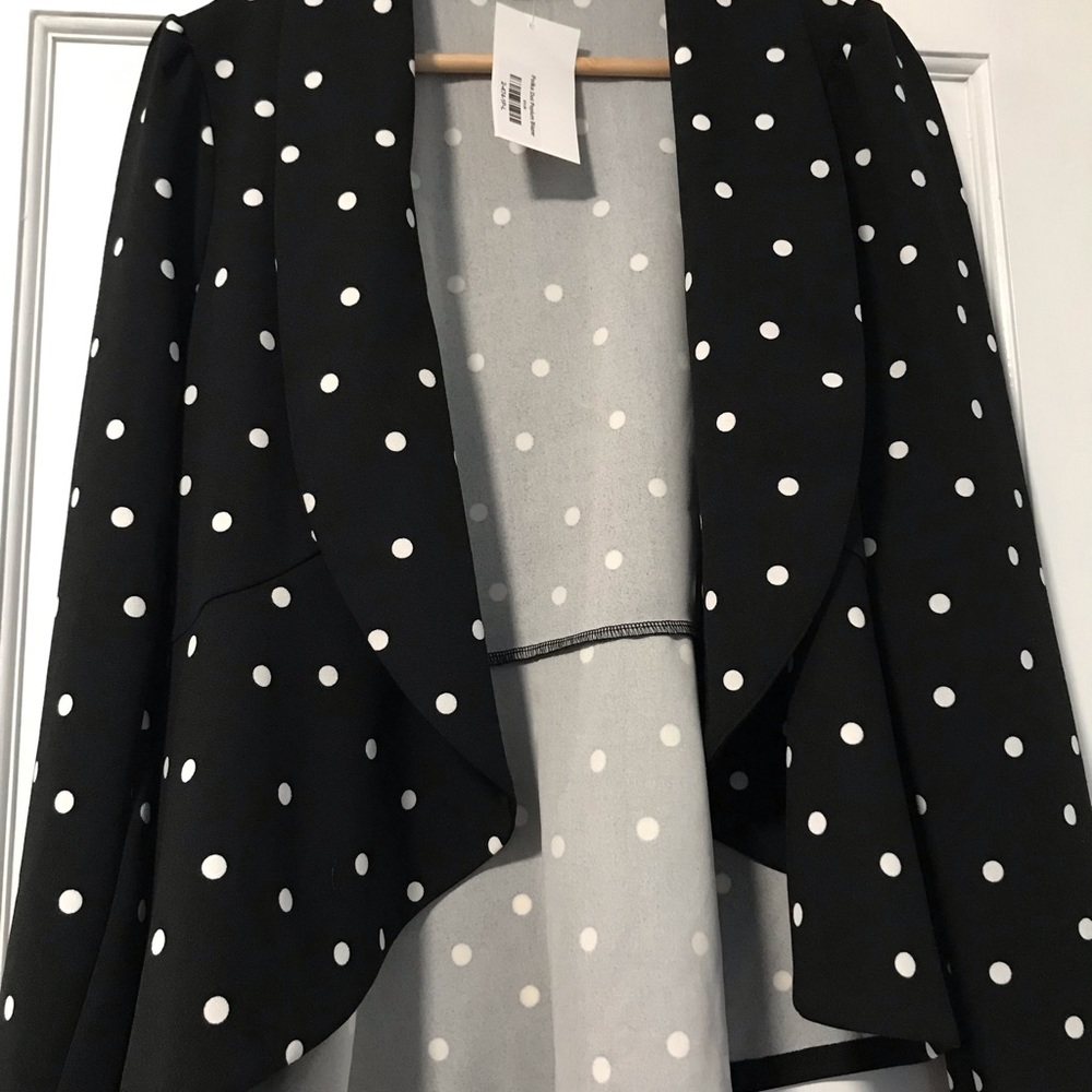 Andree polka dot peplum blazer